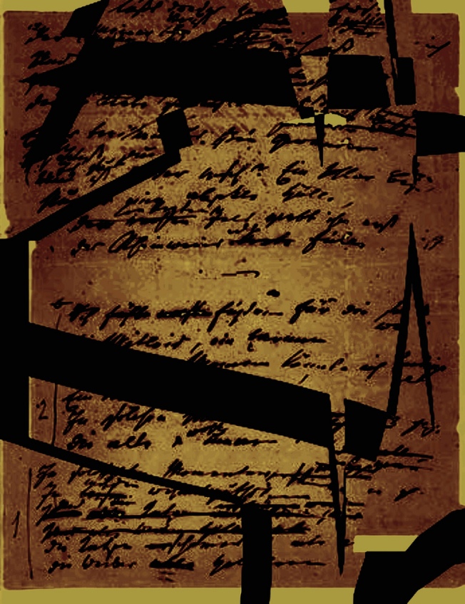 Brief von Heinrich Heine auf Stein geschrieben