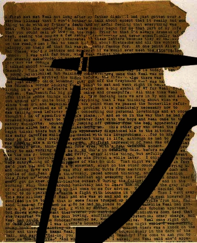 Kerouac Text gezeichnet