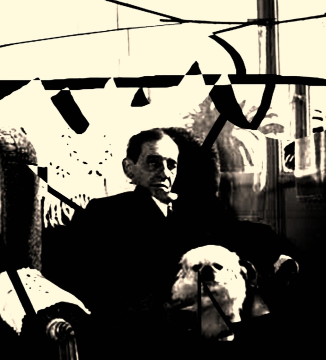 Maurice Utrillo, spät mit Schoßhund